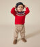 Maglione in maglia con lana neonato rosso STOP/ MULTICO
