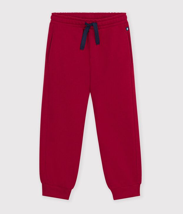 Joggers in cotone bambino rosso