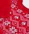 Pullover in misto lana e cotone jaquard bambino rosso/multicolore