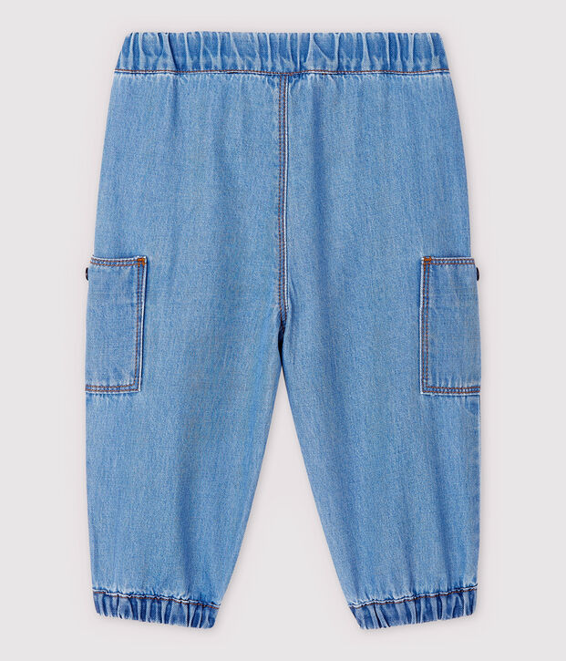 Pantaloni in denim chiaro beb&egrave; maschio blu