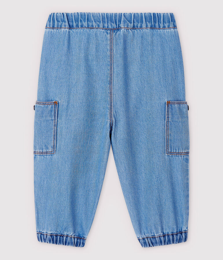 Pantaloni in denim chiaro beb&egrave; maschio blu