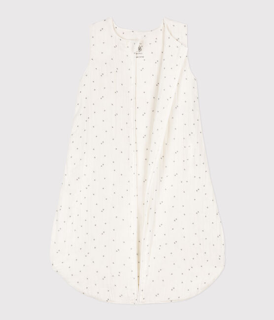 Sacco nanna leggero in garza di cotone per bebè  TOG 1 bianco MARSHMALLOW/bianco MISTIGRI