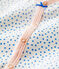 Tutina corta fantasia pois bebè in cotone biologico bianco MARSHMALLOW/blu BRASIER
