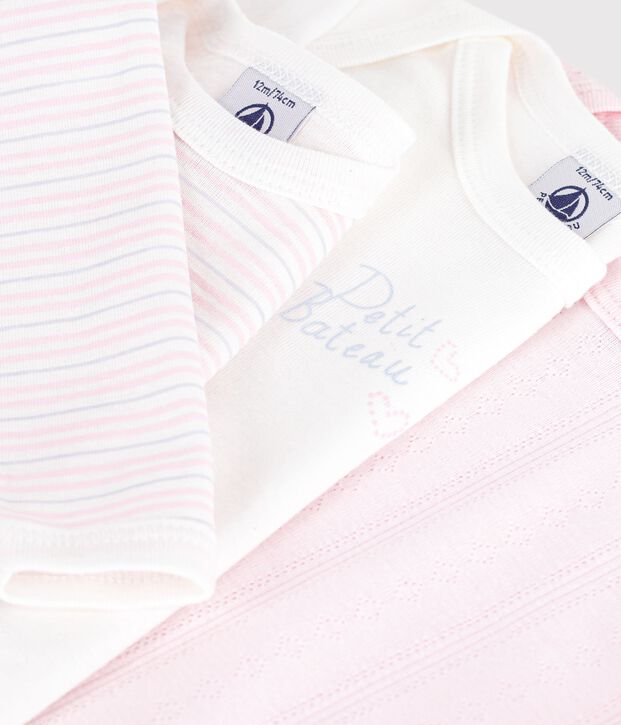 Lot de bodies manches longues en coton multicolore