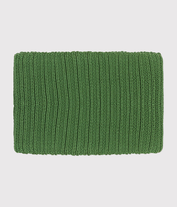 Snood in maglia foderata in pile bambino verde