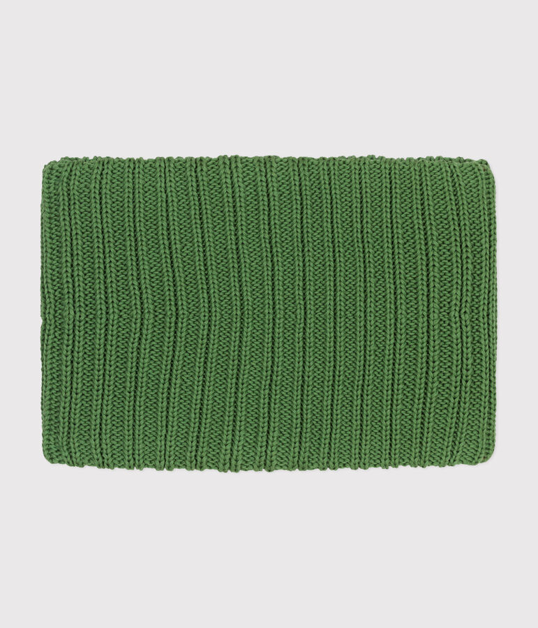 Snood in maglia foderata in pile bambino verde
