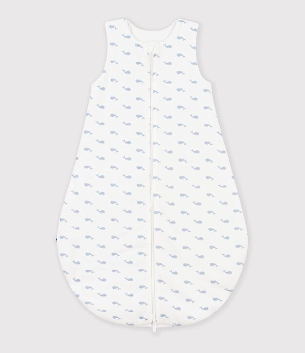 Sacco nanna in ciniglia con balene stampate neonato TOG 3 blu/blu