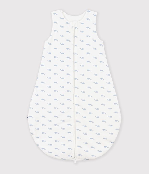 Sacco nanna in ciniglia con balene stampate neonato TOG 3 blu/blu
