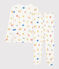 Pigiama con emoticon bambina/bambino in cotone e Lyocell bianco MARSHMALLOW/bianco MULTICO