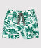 Shorts mare eco-sostenibili per bebè bianco MARSHMALLOW/verde GAZON
