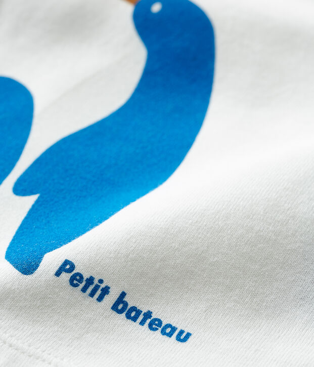 T-shirt a manica lunga beb&egrave; maschio bianco