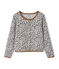Cardigan per bambina grigio BELUGA/bianco MULTICO