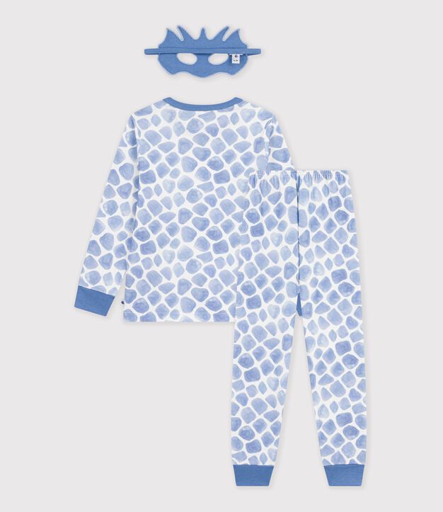 Pigiama travestimento da drago in cotone bambino blu/blu