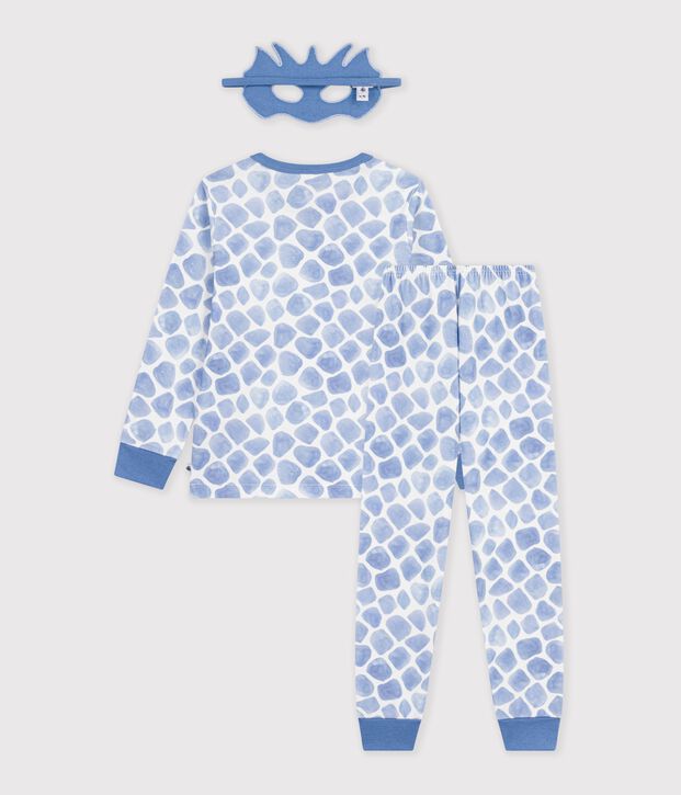 Pigiama travestimento da drago in cotone bambino blu/blu
