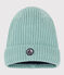 Cappello in maglia con fodera in pile bambino unisex verde PAUL