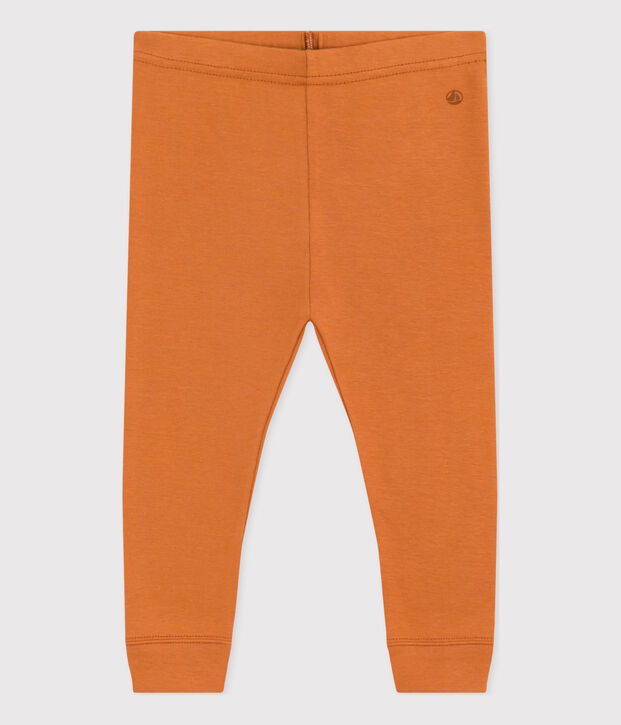 Leggings in cotone per beb&egrave; marrone