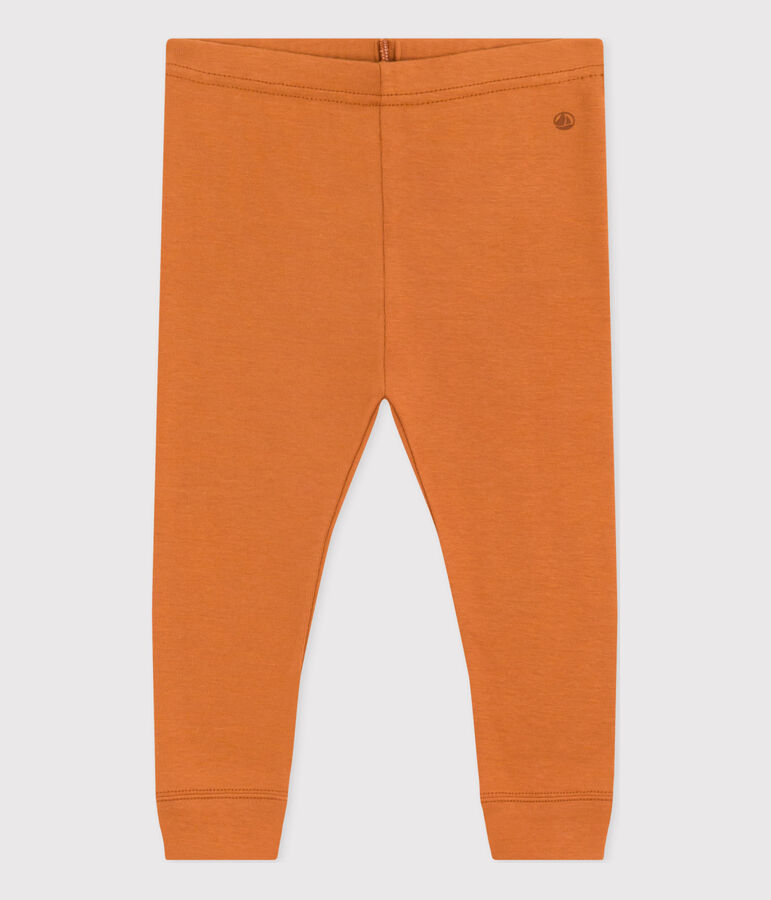Leggings in cotone per beb&egrave; marrone