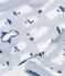 Tutina imbottita in pile con pupazzo di neve stampato neonato blu/multicolore