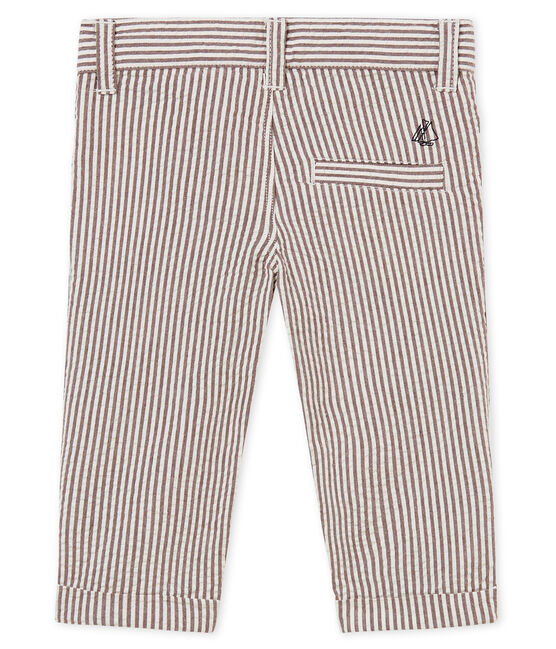 Pantalone maschietto a righe rosso VINO/bianco MARSHMALLOW