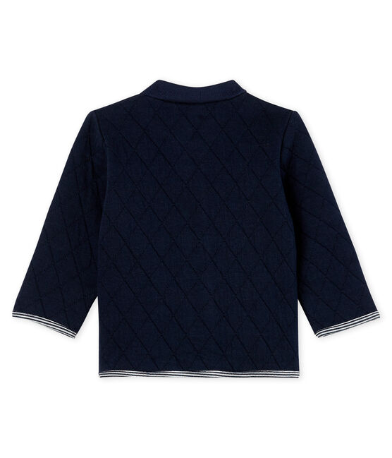 Cardigan in tubique trapuntato bebè maschio blu SMOKING CN