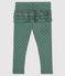 Leggins fantasia in cotone bebè femmina verde VALLEE/bianco MARSHMALLOW
