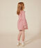Abito a maniche lunghe in cotone spesso bambina rosa ROSEWOOD/ AVALANCHE