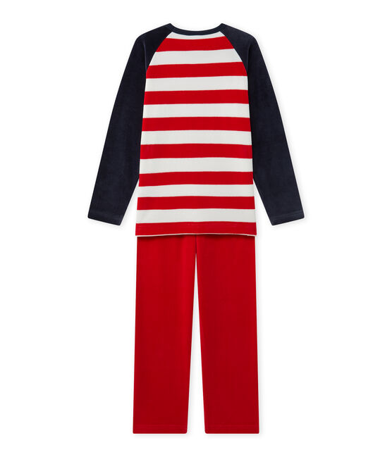 Pigiama per bambino con ancora blu SMOKING/rosso FROUFROU/ LAIT
