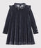 Abito maniche lunghe bambina blu SMOKING