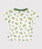 T-shirt a maniche corte in cotone con barche stampate neonato bianco MARSHMALLOW/ ORGE
