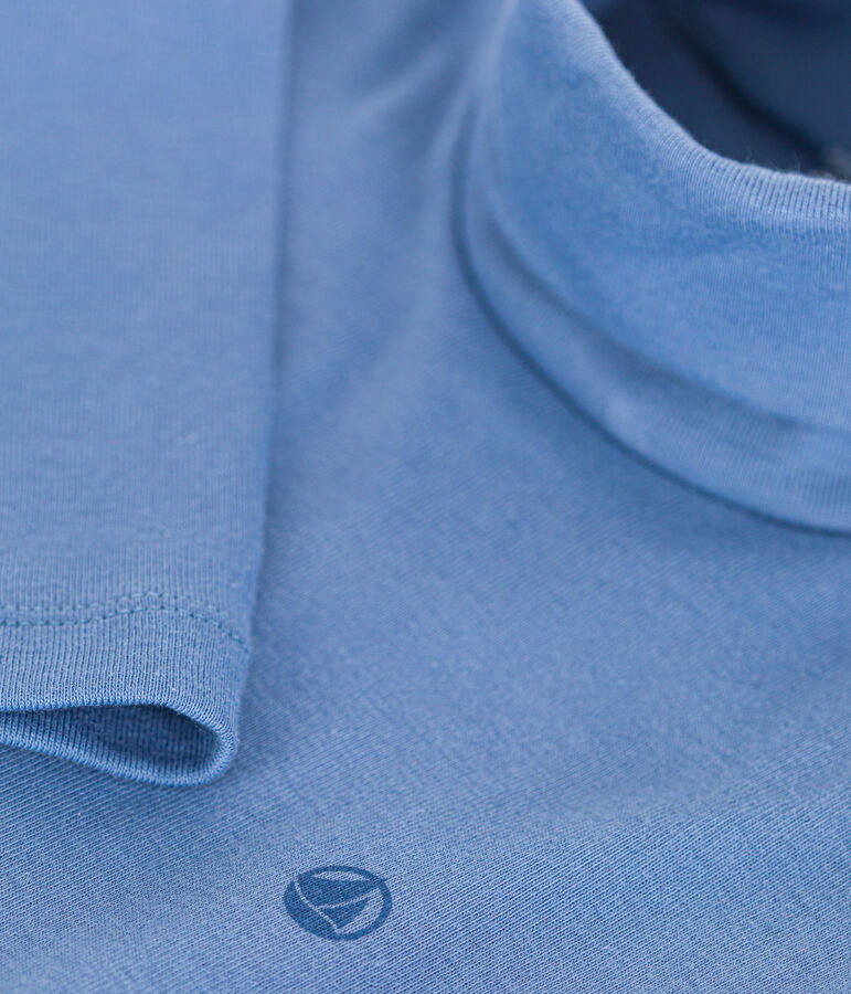 Dolcevita in cotone bambina/bambino blu