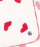 FAZZOLETTO CUORE BEBÈ IN GARZA DI COTONE bianco MARSHMALLOW/rosso TERKUIT