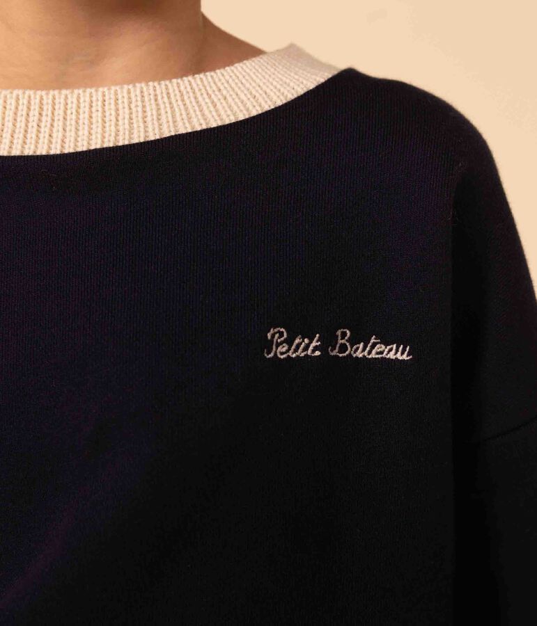 Felpa in molleton stampato bambino unisex blu