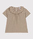 Blusa bebè a maniche corte in seersucker