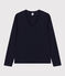 T-shirt LE DROIT scollo a V in cotone Donna blu SMOKING