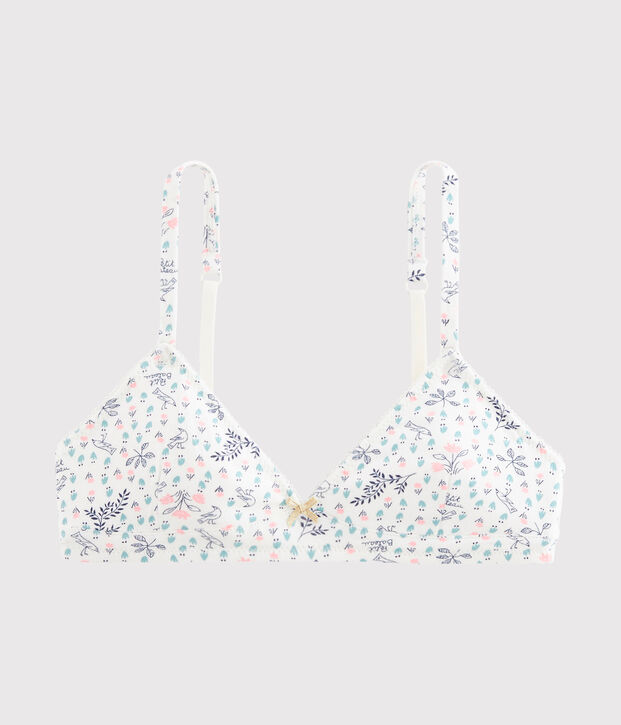 Reggiseno imbottito ragazza bianco/multicolore