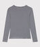 T-shirt L'ICONIQUE girocollo in cotone Donna blu SMOKING/bianco MARSHMALLOW