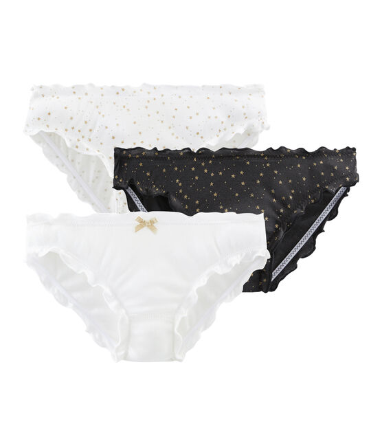 Trio slip bambina con balze variante 1