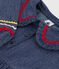 Abito a maniche lunghe in denim tinta unita bambina blu