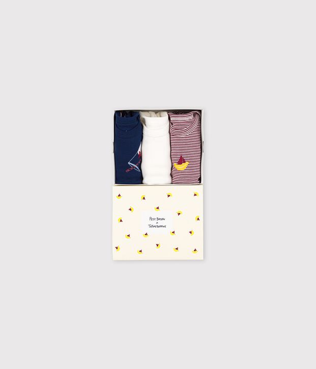 Confezione da 3 body beb&egrave; in cotone biologico Tajinebanane x Petit Bateau multicolore