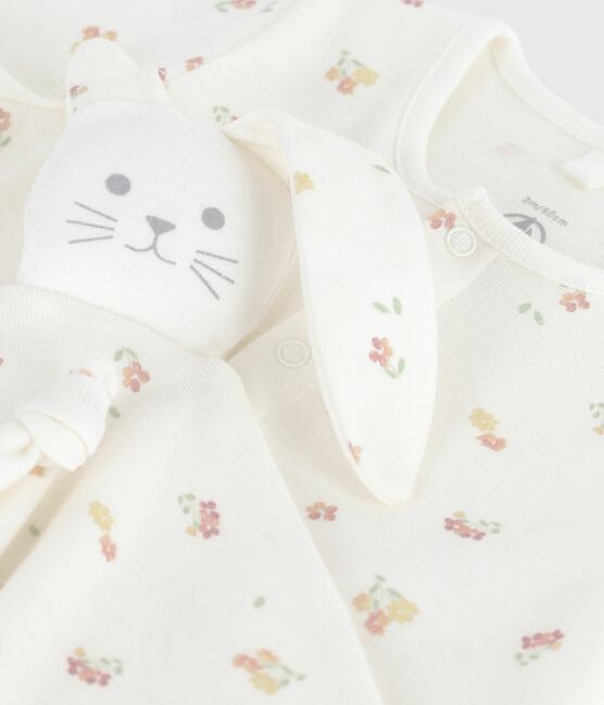 Confezione regalo nascita in cotone con stampa a fiori variante 1