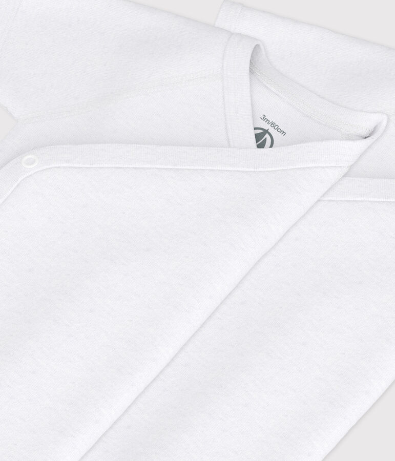 Confezione da 2 body incrociati a maniche corte in cotone tinta unita neonato multicolore