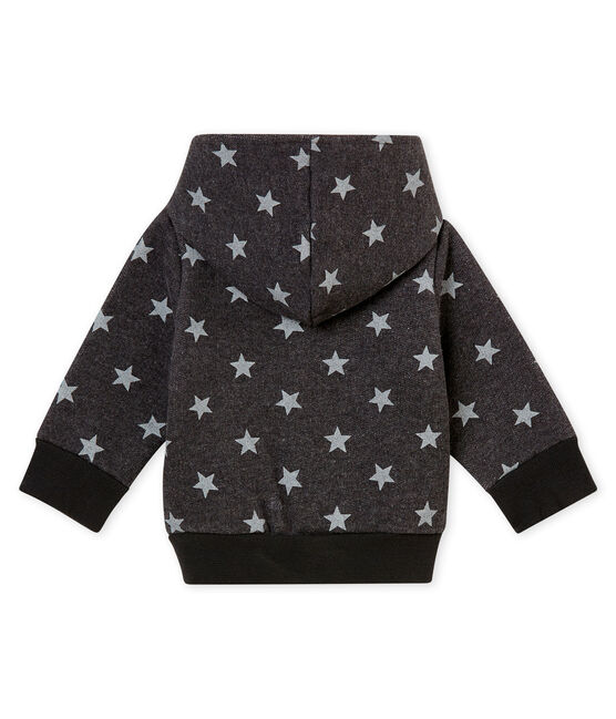 Felpa stampata con cappuccio per bebé maschio nero CITY/grigio GRIS