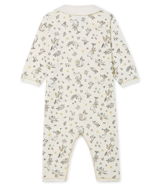Tutina senza piedi a costine per bebé femmina bianco MARSHMALLOW/ MULTICO CN