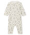 Tutina senza piedi a costine per bebé femmina bianco MARSHMALLOW/ MULTICO CN