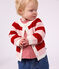Cardigan in cotone a righe neonato rosa/rosa