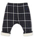 Pantalone bebè maschio a scacchi doppiato in sherpa