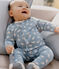 Set 3 pezzi con orso stampato e body con colletto ricamato neonato blu ADRIATIC/ MULTICO