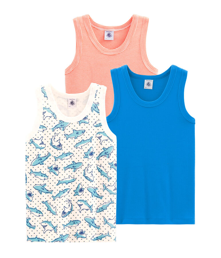 Trio canottiere bambino multicolore