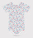 Body a maniche corte in cotone con stampa a fiori neonata