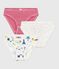 Set di slip in cotone con stampa Parigi bambina variante 1